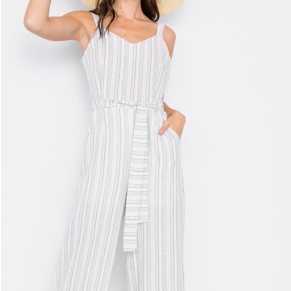 Ivory aqua jumpsuit